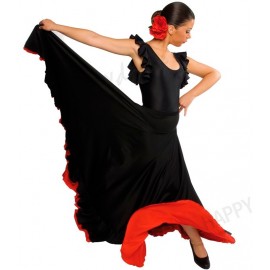 Falda Flamenco, Lycra elasticada con 2 volantes