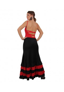 Falda Flamenco confeccionado en lycra elasticada con 4 volantes
