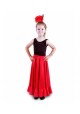 Falda Flamenco confeccionado en lycra elasticada con 2 volantes,  Bodi aparte